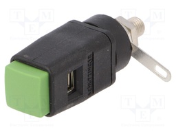 Laboratory clamp; green; 60VDC; 16A; Contacts: nickel; -25÷90°C