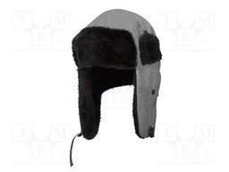 Cap; furlined,with flaps; grey; polyester; Size: 57-61; 215g/m2