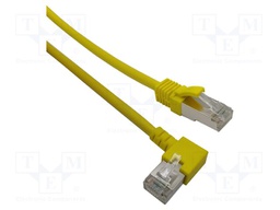 Patch cord; F/UTP; Cat: 6; RJ45 plug,RJ45 right angled plug; Cu