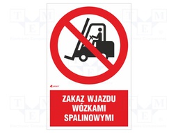 Safety sign; prohibitory; Mat: self-adhesive folie; W: 200mm