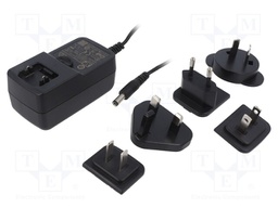 Power supply: switched-mode; voltage source; 12VDC; 3A; 36W; plug