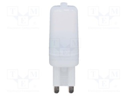LED lamp; white warm; G9; 220÷240VAC; 200lm; P: 2.2W; 300°; 3000K