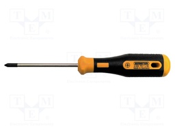Screwdriver; Phillips; PH1; Blade length: 80mm; Overall len: 187mm