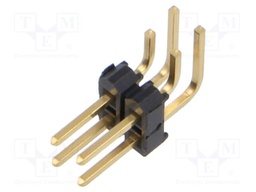 Connector: pin strips; pin header; male; PIN: 4; angled 90°; 2.54mm