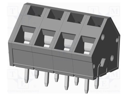 Connector: PCB terminal block; terminal; angled 45°; on PCBs