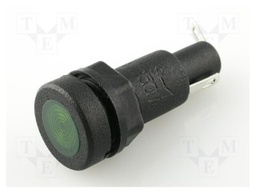 Indicator: with neon lamp; green; 230VAC; Cutout: Ø12.5mm