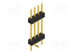 Connector: pin strips; pin header; male; PIN: 4; 2.54mm; SMT; 1x4