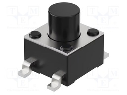 Microswitch TACT; SPST-NO; Pos: 2; 50mA/12VDC; SMT; 0.98N; 5mm