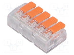 Quick splice; spring clamp; 0.5÷4mm2; 450V; 32A; for cable; ways: 1