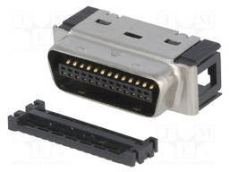 Connector: MDR; PIN: 26; shielded; for cable; Mat: polyester; plug