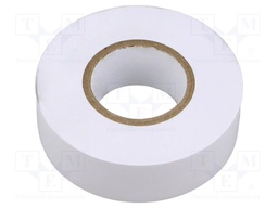 Tape: electrical insulating; W: 25mm; L: 20m; Thk: 0.19mm; white