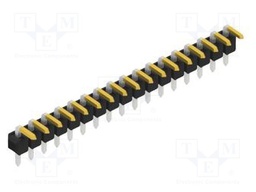 Connector: pin strips; pin header; male; PIN: 17; 2.54mm; THT; 1x17