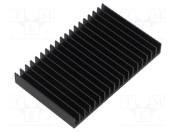 Heatsink: extruded; grilled; black; L: 50mm; W: 80mm; H: 10mm