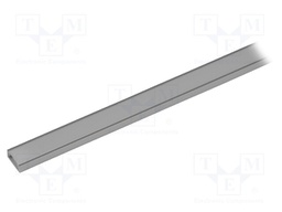 Profiles for LED modules; silver; L: 1m; MICRO-PLUS; aluminium