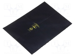 Protection bag; ESD; L: 225mm; W: 150mm; D: 0.08mm; black; 10÷100kΩ