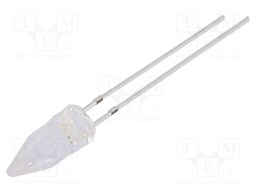 LED; 5mm; white warm; 500÷750mcd; 100°; 20mA; 12V; Front: Rocket