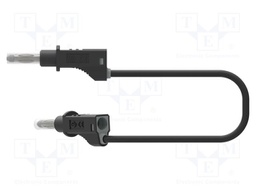 Test lead; banana plug 4mm,both sides; with sliding cover
