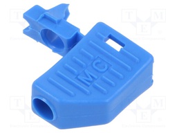 Blue; Overall len: 17.8mm; Socket size: 4mm; for banana plugs