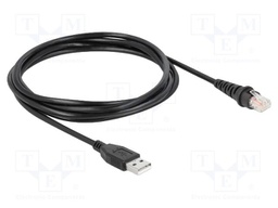 Cable; USB 2.0; RJ50 plug,USB A plug; 2m; black; F/UTP; 26AWG; PVC