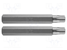 Screwdriver bit; Torx®; TX50; Overall len: 75mm; Mounting: 3/8"