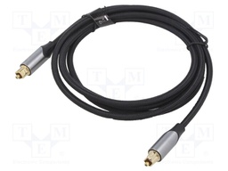 Cable; Toslink plug,both sides; 1.5m; Plating: gold-plated; black