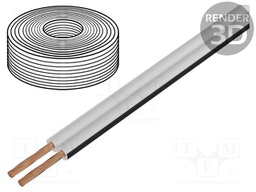 Wire: loudspeaker cable; TLYp; 2x2.5mm2; unshielded; PVC; white