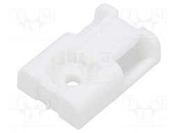 Holder; screw; polyamide 6.6; white; Tie width: max.10mm; Ht: 8mm