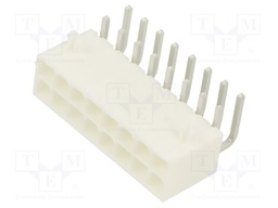 MiniFit Jr RA DR /Pegs Tin V-0 16Ckt