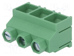 PCB terminal block; angled 90°; 9.52mm; ways: 3; on PCBs; 4mm2