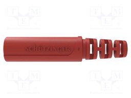 Laboratory connector: 4mm banana; socket; 30VAC; 60VDC; 32A; red