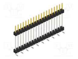 Connector: pin strips; pin header; male; PIN: 19; 2.54mm; SMT; 1x19