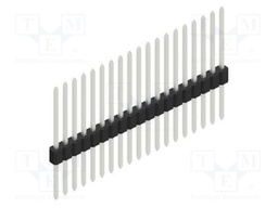 Connector: pin strips; pin header; male; PIN: 19; 1.27mm; THT; 1x19