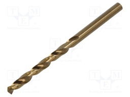 Drill set; for metal; Ø: 5mm; L: 86mm; Working part len: 52mm