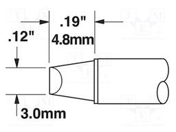 Tip; chisel; 3x5mm; 510°C; for soldering station