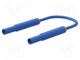 Test lead; 32A; banana plug 4mm,both sides; insulated; Len: 0.5m