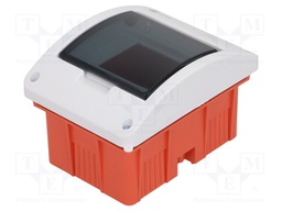 Enclosure: for modular components; IP40; white; No.of mod: 5; 400V