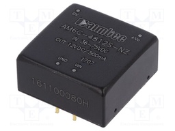 Converter: DC/DC; 6W; Uin: 36÷75V; 12VDC; Iout: 500mA; 1"x1"; 14g