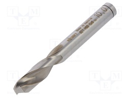 Drill bit; for metal; Ø: 10mm; L: 89mm; HSS-CO; blister
