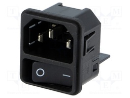 Connector: AC supply; socket; male; 12A; 250VAC; IEC 60320