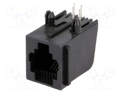 Socket; RJ11; PIN: 4; Cat: 3; shielded,with panel stop blockade