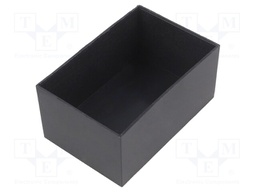 Enclosure: designed for potting; X: 50mm; Y: 75mm; Z: 35mm; ABS