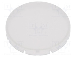 Actuator lens; white transparent opal; Ø19.7mm
