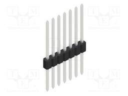 Connector: pin strips; pin header; male; PIN: 7; 1.27mm; THT; 1x7