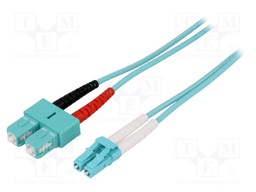 Connector: fiber optic; patchcord; multi mode duplex (MM); LC,SC