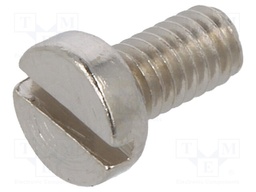 Screw; M2,5x5; DIN: 84; Head: cheese head; slotted; brass; nickel