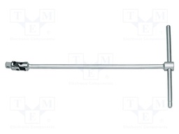 Knob; socket spanner,with joint; T; 3/8"; Chrom-vanadium steel