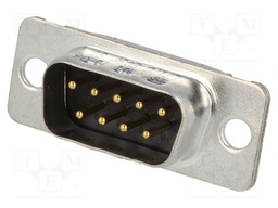 D-Sub; PIN: 9; plug; male; screw terminal; for cable; gold-plated