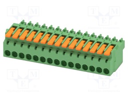 PCB connector, nominal cross section: 1.5 mm2, color: green,