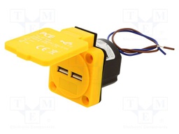 Charging socket USB type A double