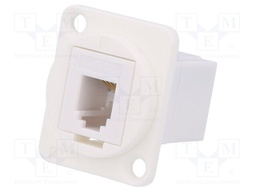 Coupler; FT; Layout: 4p4c; RJ9 socket,both sides; 19x24mm